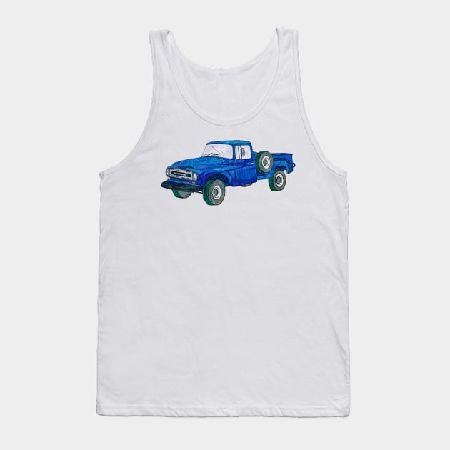 Blue Four-Wheeler Tank Top by brookiev